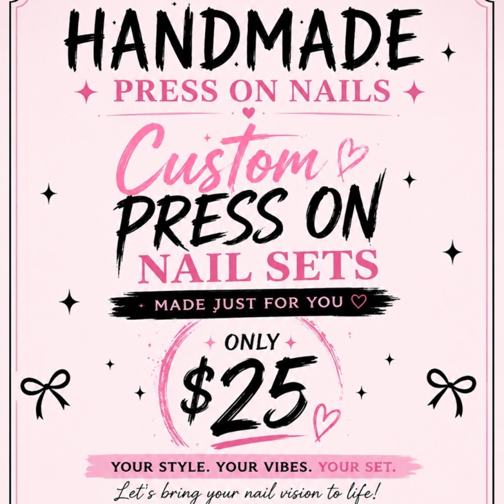Custom Press-On Nail Sets - Pink